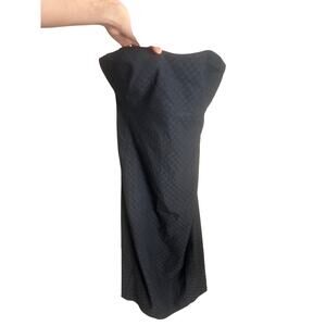 J Crew Strapless Mini Dress Black Checkered Formal Evening Gown Women's Size 12